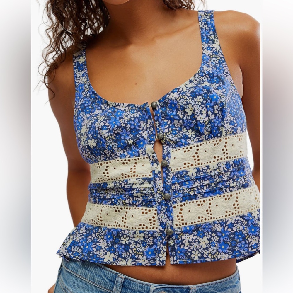 Free People Kianna Floral Tank NWOT